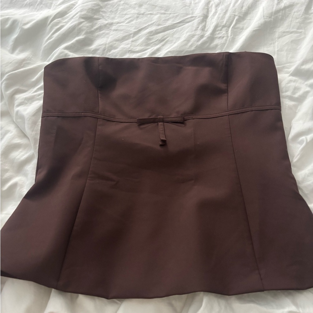 Zara Brown Strapless Blouse - brand new never worn!